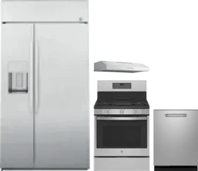 4 Piece Package Includes Refrigerator, Range, Hood And Dishwasher
